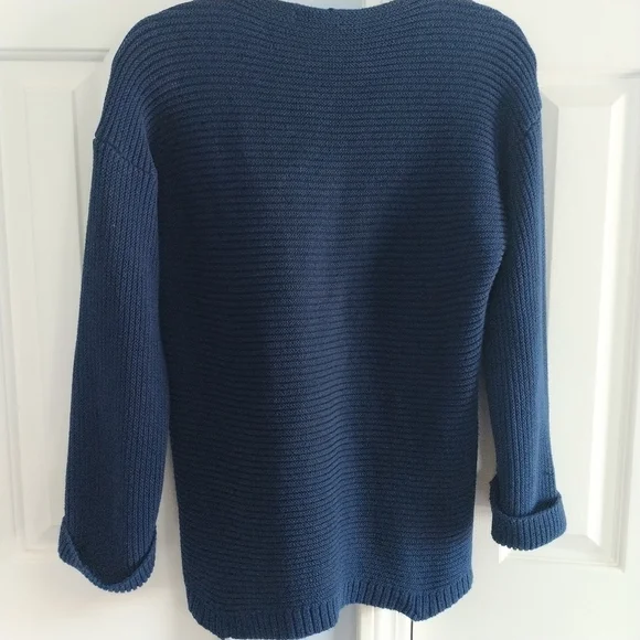 Charter Club V Neck Chunky Knit Cotton Sweater XL - Picture 7 of 11